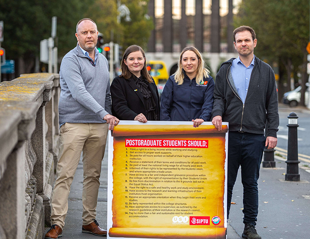 USI and SIPTU launch postgrad charter