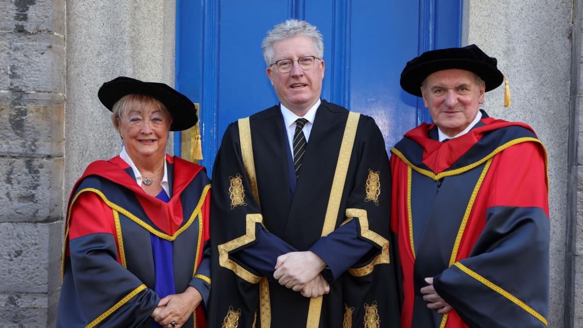 Students protest honorary doctorate of Bertie Ahern